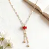 Nuevo Precio Especial Estilo Coreano Más Vendido Gargantilla Personalizada de Oro Rosa Cadena para Clavícula de Acero de Titanio de Alta Calidad que Conserva el Color Collar de un Solo Diamante para Mujer