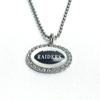 Collar con colgante de gema de tiempo de diamante ovalado de la NFL Fútbol Americano 32 Equipos Green Bay Panthers Collar con nombre del equipo