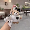 Lindo Osito de Peluche Fragante con Lazo Llavero Colgante Muñeca de Dibujos Animados para Bolso de Hombro Colgante Creativo para Bolso para Mujeres