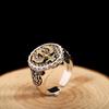 Prata personalizada s925 personalizado jóias de prata esterlina moda retro masculino simples nicho anel aberto