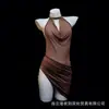 Body de Lencería Nocturna con Escote en V Profundo Sexy Coqueto Uniforme de Secretaria Qqny Ropa de Dormir Seductiva para Mujer