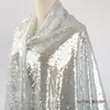 Tela para ropa formal malla bordado con cuentas tela 1.3 metros de ancho rojo azul buena caída no suelta pelusa