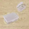 Caja de almacenamiento rectangular transparente con tapa caja para pendientes anillos componentes de joyería empaque de plástico pp caja pequeña