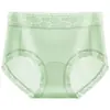 Novedad de Verano 10A Entrepierna Antibacteriana Color Sólido Sin Costuras Secado Rápido Calzones Ropa Interior de Seda Helada para Mujer Adolescente Cómodo Encaje