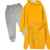 Conjunto de chándal con forro polar para niños y niñas, de otoño e invierno, transfronterizo, conjunto de dos piezas de sudadera para niños, pantalones de chándal de manga larga para niños