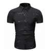 Série de Natal Europeia e Americana Transfronteiriça Camisas Masculinas Impressas em 3D Camisas Casuais Tendência para Homens ao Ar Livre de Manga Curta
