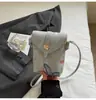 Bolsa Transversal para Celular Feminina, Novo Estilo de Nicho 2026, Versátil Versão Coreana Bolsa de Ombro, Bolsa Quadrada Pequena com Bordado de Renda