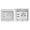 Comercio Exterior Ip55 Estándar Europeo Exterior Impermeable y a Prueba de Lluvia Enchufe de Interruptor Montado en Superficie Exterior 16A Estándar Alemán Estilo Británico Multifunción