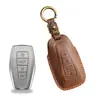 Nova Capa de Chave Vintage Adequada para Carro Geely Dili Haobinrui, Porta-Chaves de Couro Costurado à Mão com Fivela
