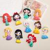 Acessórios de Resina Cartoon DIY, Cor Sólida 10 Peças Presilhas de Cabelo de Princesa, Pingentes para Capa de Celular, Fivelas de Sapato, Chaveiros, Pingentes