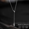 Prata de Lei S925 Corrente para Clavícula Gota d'Água Estilo Francês Cool de Alto Nível Nicho Colar Ajustável Colar de Cyber Celebridade