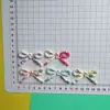 Cadarços Estampados Fofos, Acessórios de Laço Vazado, Acessórios de Cabelo DIY, Adesivos para Capa de Celular, Cola Cremosa Decorativa, Sapatos com Furos
