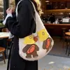 Bolso de Hombro de Lana Estilo Coreano Casual Nuevo para Otoño e Invierno, Gran Capacidad, Retro, Nicho, Lindo, Bolso de Mano Versátil