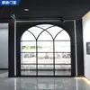 Puertas y Ventanas de Aleación de Aluminio Estilo Francés Retro con Arco Transfronterizo y Particiones con Forma de Arco Semicircular, Ahorradoras de Energía, Insonorizadas, Ventanas de Piso a Techo con Celosía