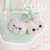 Colgante de bola de masa chirriante de la celebridad de Internet Chiikawa Jiyi, lindo conejo enojado, muñeco de gato llorando, colgante de mochila escolar