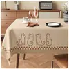 Toalha de Mesa Estilo Wabi-Sabi Impermeável à Prova de Óleo Lavável Resistente ao Calor Desenho Animado Japonês Luxo Leve High-End Toalha para Mesa de Centro