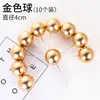100 Piezas de Decoraciones para Pasteles, Bolas Doradas, Bolas Plateadas, Bolas de Colores, Bolas Doradas, Accesorios para Enchufe de Fiesta de Cumpleaños, Adornos
