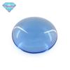 Huagang Gem Em Forma De Ovo De Vidro Azul Pedra Nua Gem Oval Base Plana Rosto Liso Atacado Arco Rosto Strass DIY
