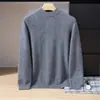 Nova base de malha de cashmere para outono e inverno, moderna para negócios e para o dia a dia, cor sólida, gola semi-alta, cor sólida, manga longa masculina