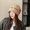 Gorro Nuevo de Primavera y Otoño para Mujer con Circunferencia de Cabeza Grande, Gorro Frío Adelgazante para la Cara, Gorro Holgado Liso Versátil de Invierno Versión Coreana para Hombre