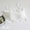 Top de Tubo Base Sin Costuras de Seda Helada Transfronterizo, Body Anti-deslizamiento, Espalda Hermosa, Chaleco de Tirantes Envolvente para el Pecho con Almohadilla para el Pecho, Ropa Interior para Mujer
