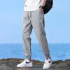 Pantalones Casuales de Seda de Hielo de Secado Rápido para Hombre, Pantalones Jogger Delgados de Corte Holgado para Verano, Pantalones Deportivos Cortos Nuevos 2026