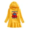 Nuevo vestido suéter con capucha para niños Primavera y Otoño 2023 Estilo occidental casual transfronterizo falda