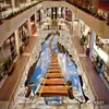 Alfombra Larga de Pasillo Largo y Escaleras de Pasillo de Tres Dimensiones Emocionantes y Aterradoras Entrada a la Sala de Estar Mesa de Café Alfombrilla Alfombra de Mesita de Noche de Dormitorio