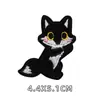 Gatinho Preto de Desenho Animado Adesivos de Tecido Autoadesivos Sem Passar Roupas Adesivos de Bordado Sem Furos Sem Costura para Roupas Infantis
