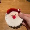 Posavasos de Papá Noel Hecho a Mano para Navidad Crochet de Hilo Regalo Creativo Regalo Navideño Mantel para Mesa del Hogar Base para Tazón
