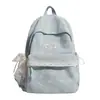 Mochila escolar estilo Harajuku para estudiantes de secundaria mujeres, diseño de cuadros fresco y simple, ligera, alto valor estético, mochila minimalista y que reduce la carga.
