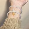 Pulseira de sino antiga de verão círculo de pérola pulseira de florzinha um par de amigas passo a passo joias de mão fabricantes atacado