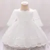 Vestido de bebé Little Princess Vestido de Semana de Agarrar Vestido de Encaje Niña Bebé Un Año Luna Llena Banquete de los Cien Días Vestido Blanco