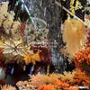 Arreglo de Flores Phalaenopsis de Seda Color Champán para Decoración de Arco de Salón de Bodas, Una Pieza al por Mayor
