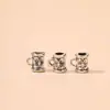 Hebilla de plata de Xizang colgante de collar hecho a mano diy aleación tendencia retro joyería cuerda de pulsera agujero para colgar cuentas de plata antiguas venta al por mayor