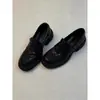 Mocassins de sola grossa estilo britânico para mulheres, sapatos casuais de calçar, sapatos únicos versáteis, sapatos estilo faculdade para uniforme JK