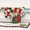 Pulseira de Natal Pulseira de Contas Transfronteiriça Boneco de Neve Árvore de Natal Velho Chifre Pulseira com Pingente de Presente Atacado