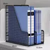 Suporte para pastas de arquivo, suporte de mesa para livros, suporte para colocação de documentos, organizador de mesa de escritório, armazenamento e organização de dados de arquivo