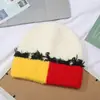 Chapéu Melão de Pelo de Coelho Imitação de Quatro Cores e Interfase Chapéu de Malha Outono e Inverno Renda de Duas Cores Chapéu Quente Estilo Japonês Estilo Coreano