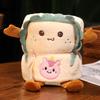 Cartoon Toast Plush Roll Blanket Office Nap Bread Cobertor de flanela Ar condicionado Cobertor de armazenamento único