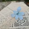 Flor Artificial de Seis Pétalas, Totalmente Crochê e Tecida à Mão, Presente de Dia dos Namorados, Decoração de Casa, Arte Floral, Flor Tecida à Mão