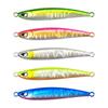10g-80g pez plomado satinado de cinco colores cebo duro láser plancha de hierro plomo pez tres anzuelos pesca marítima pesca en barco cebo Luya al por mayor