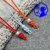 Xiangfei 2M15B-2 Nudo de la Paz Cuerda Tejida a Mano con Mango de Jade, Cuerda Colgante Decorativa, Colgante para Teléfono Móvil