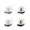 Calentador de taza inteligente de temperatura constante, calentador de taza, tapete de mesa, dispositivo para calentar leche, plato automático para conservar el calor, regalo, taza caliente de 55 grados