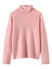 Suéter Interior Estilo Nuevo Otoño e Invierno Tejido Holgado Sin Costuras Cachemir Suéter Pelo Cuello Lana Listo para Usar Capa Base Elegante