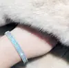 Pulsera Huevo de Paloma de Cristal Chapada en Platino 18K Dulce Elegante Micro Incrustación Zirconia Gota de Agua Joyería Vintage de Lujo Ligero