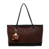 Bolso Retro Coreano con Estampado de Leopardo para Mujer 2025 Otoño Nuevo de Moda Bolso Tote de Gran Capacidad Patchwork Bolso de Hombro para Viajes