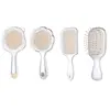 Nueva Serie Plata Electrochapada Peine Masajeador para Estudiantes, Peine Plegable con Espejo Estilo Trendy Femenino, Peine con Cojín de Aire, Cepillo Alisador de Cabello
