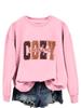 Suéter casual de manga larga Amazon temporada acogedora moda transfronteriza versátil cuello redondo abrigo holgado