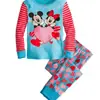 Ropa Nueva de Manga Larga para Niñas y Bebés Oruga Colorida de Dibujos Animados Conjunto de Ropa para el Hogar Pijama K240
